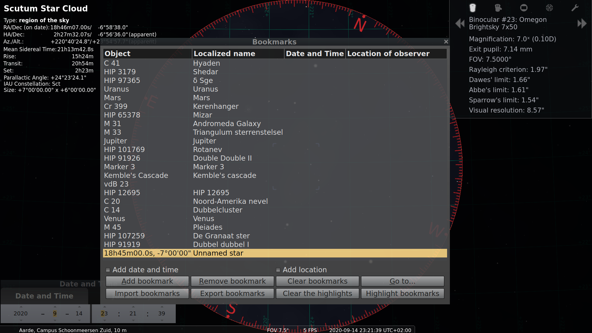 include regions as bookmark objects · Issue #1267 · Stellarium ...