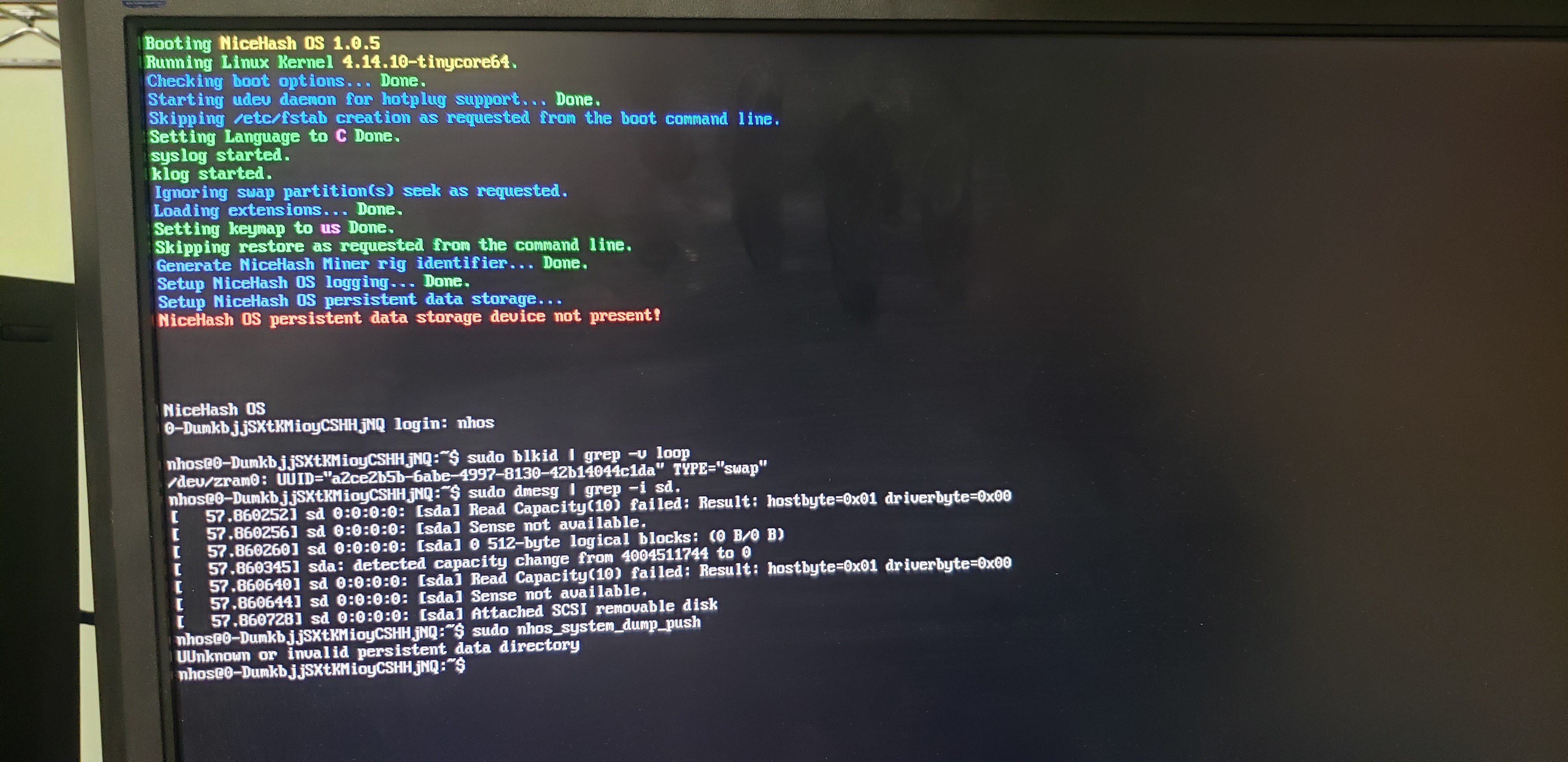 Bad option for several filesystems