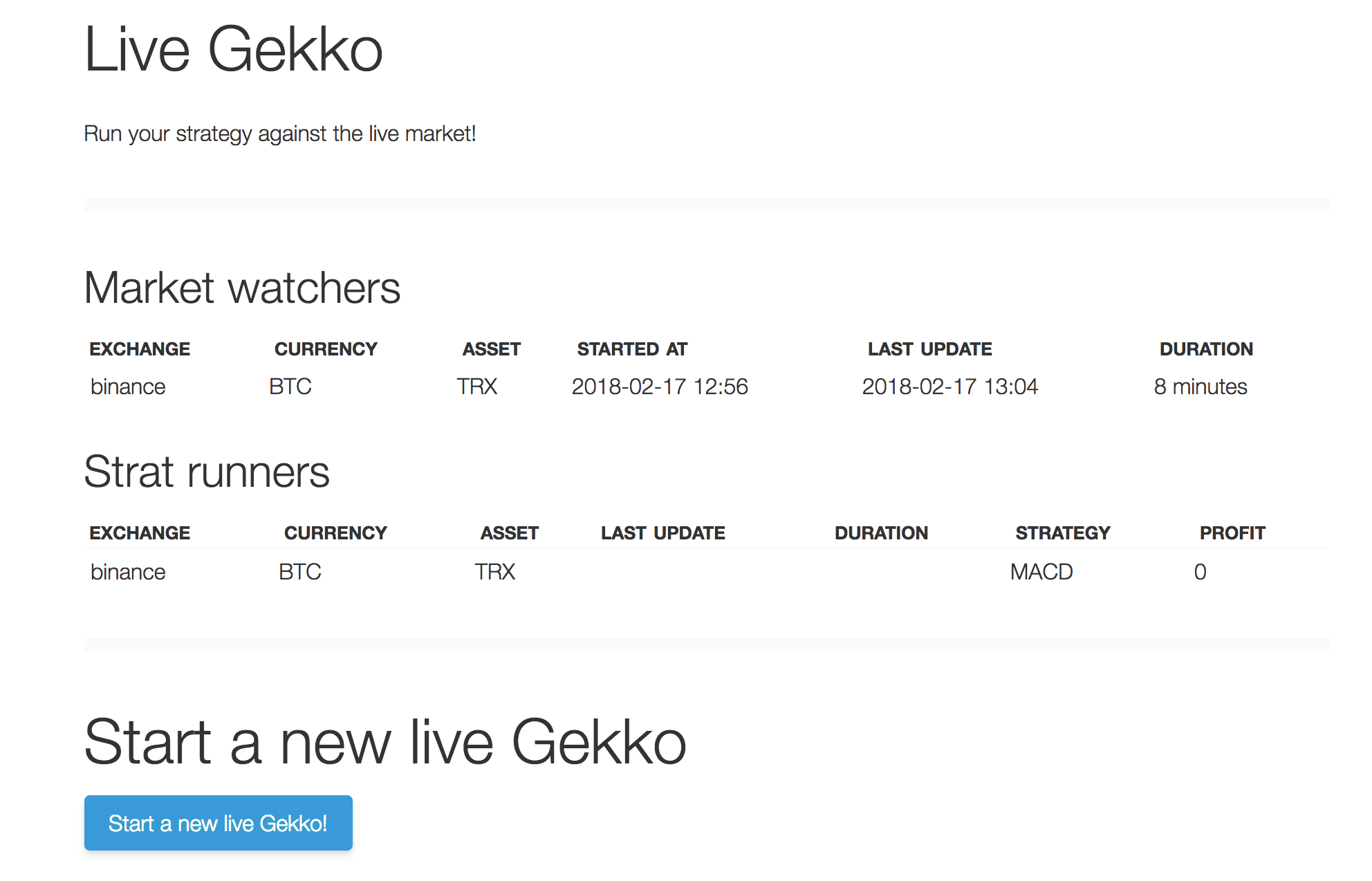 Binance live tradebot not working · Issue #1941 · askmike/gekko