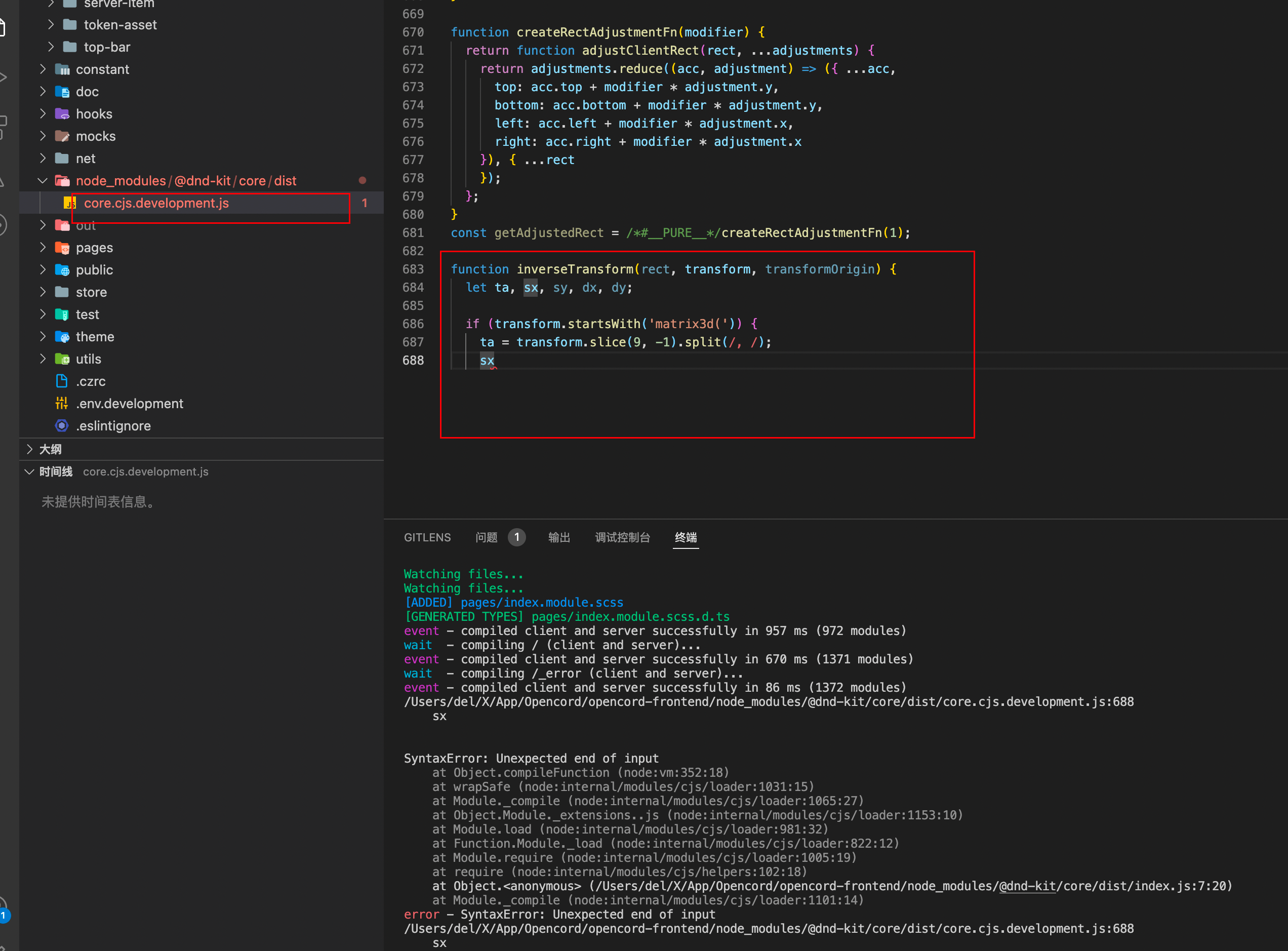 Unexpected end of input · Issue #728 · clauderic/dnd-kit · GitHub