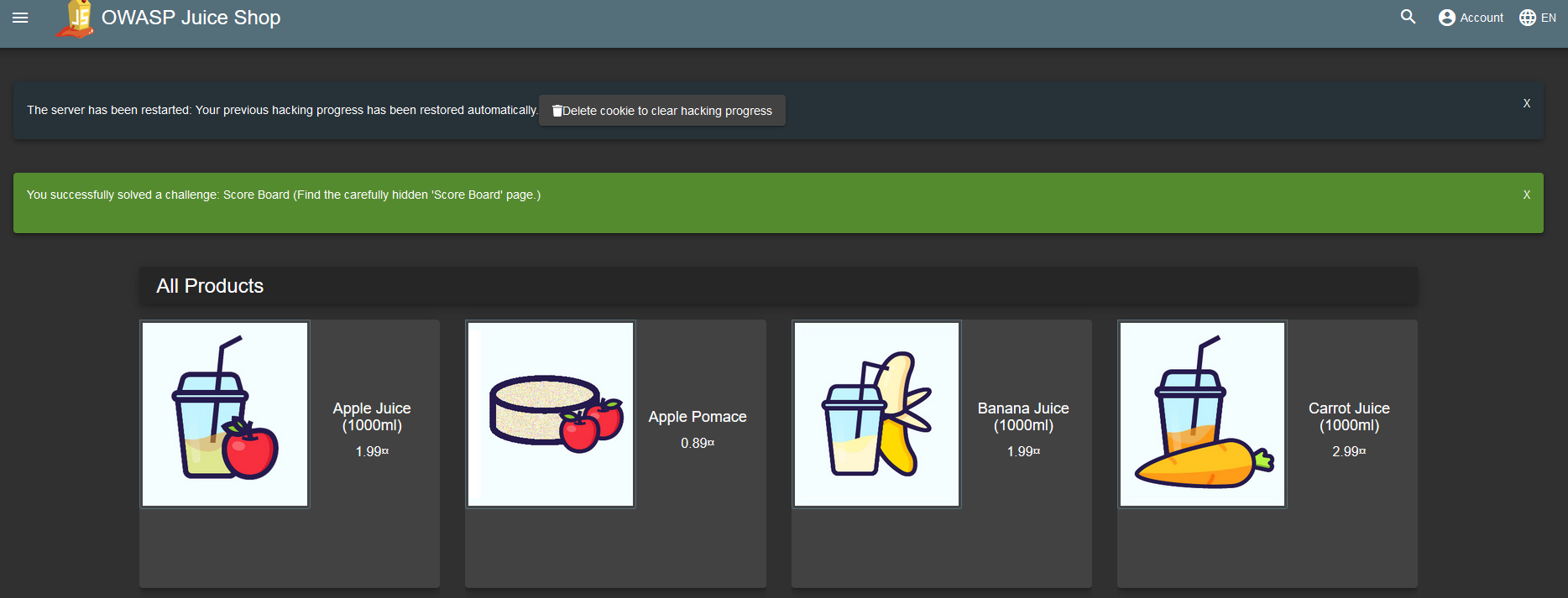 All solved challenges automatically vanished after some hours on heroku