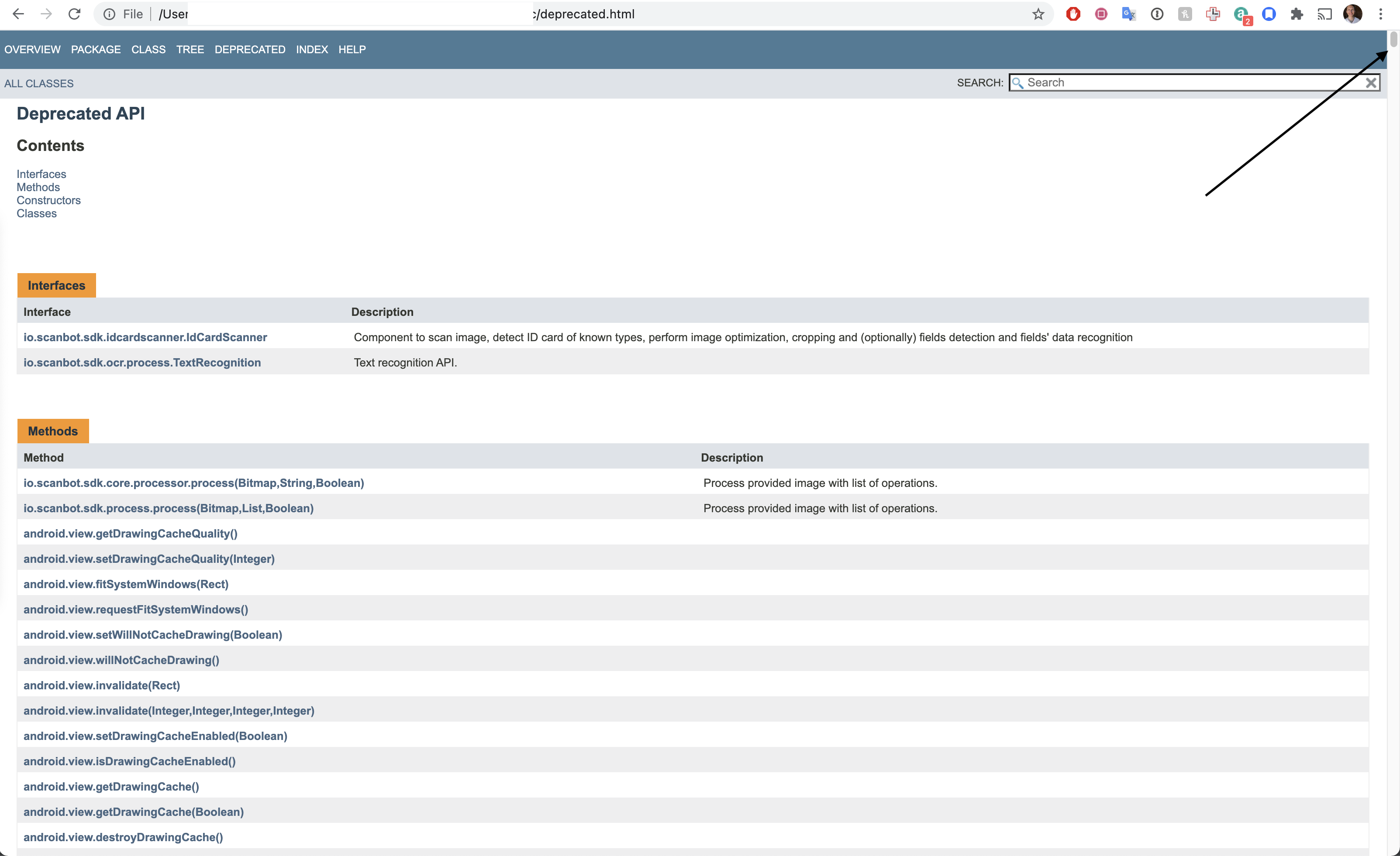 Deprecated page is full of methods from Android SDK · Issue #1994 ...