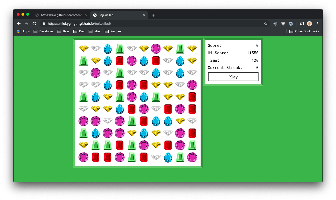 GitHub - mickyginger/bejwelled: Bejeweled Game · GitHub