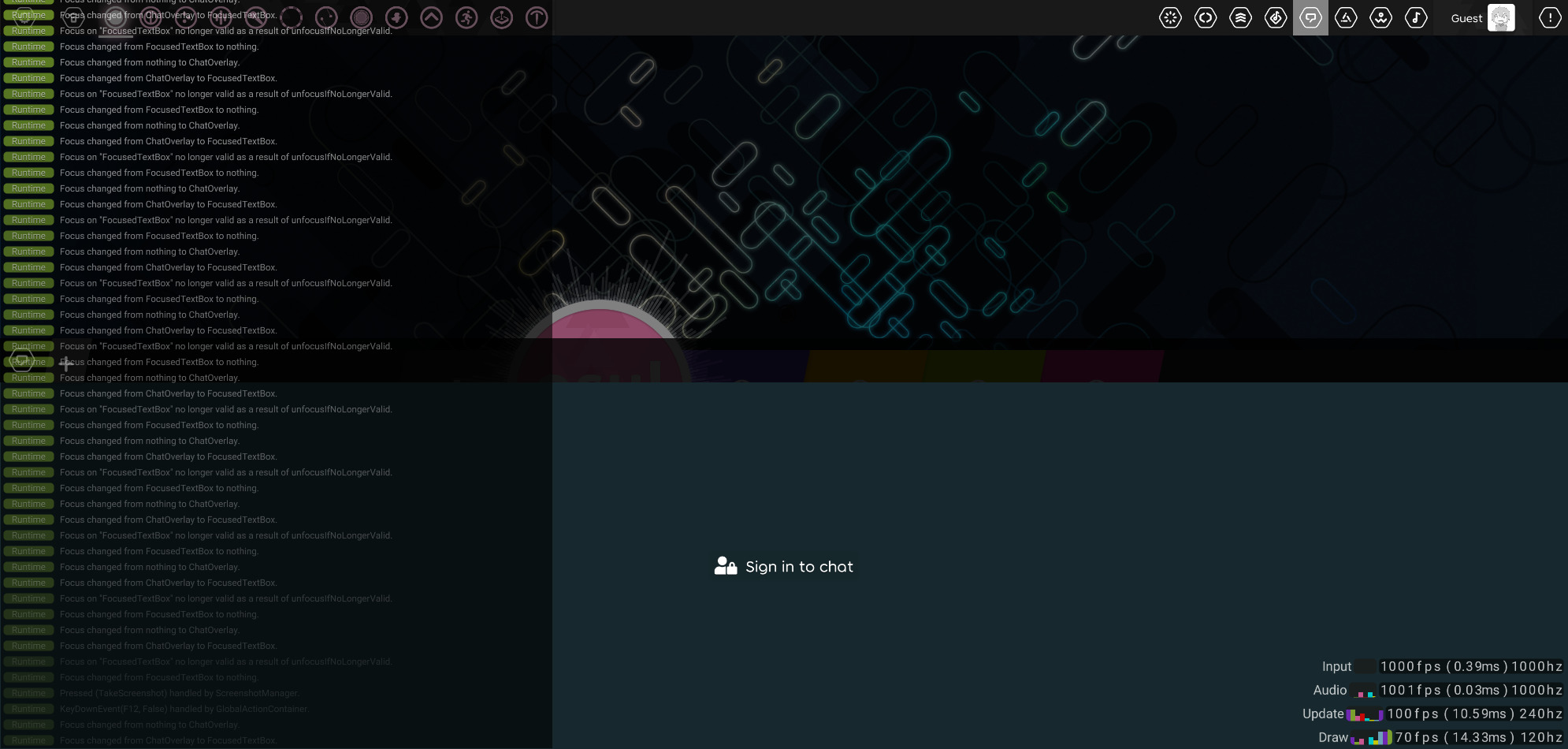 Beatmap listing and chat overlay focus loop when signed out · Issue ...