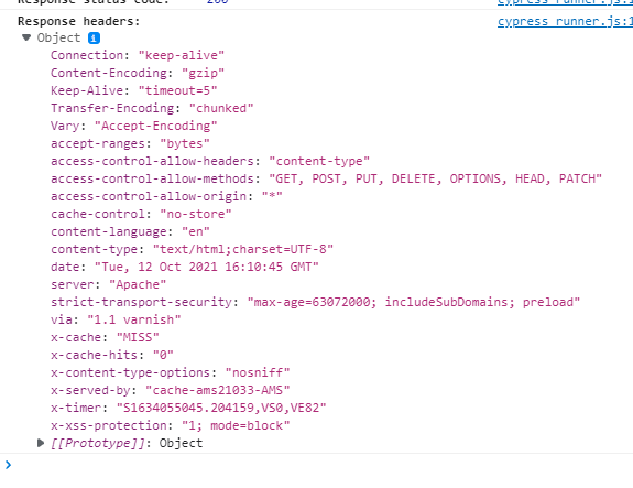 Cypress Test runner showing status code 200 intead of 302 · Issue ...