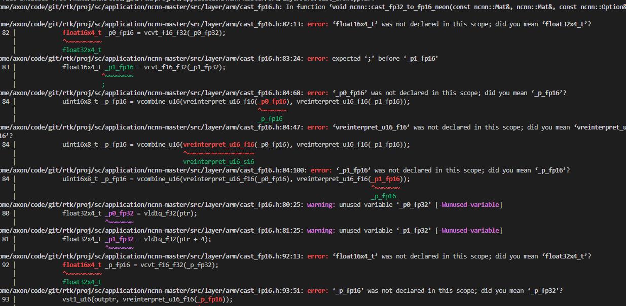 在RTOS上编译ncnn neon遇到的问题 · Issue #4046 · Tencent/ncnn · GitHub
