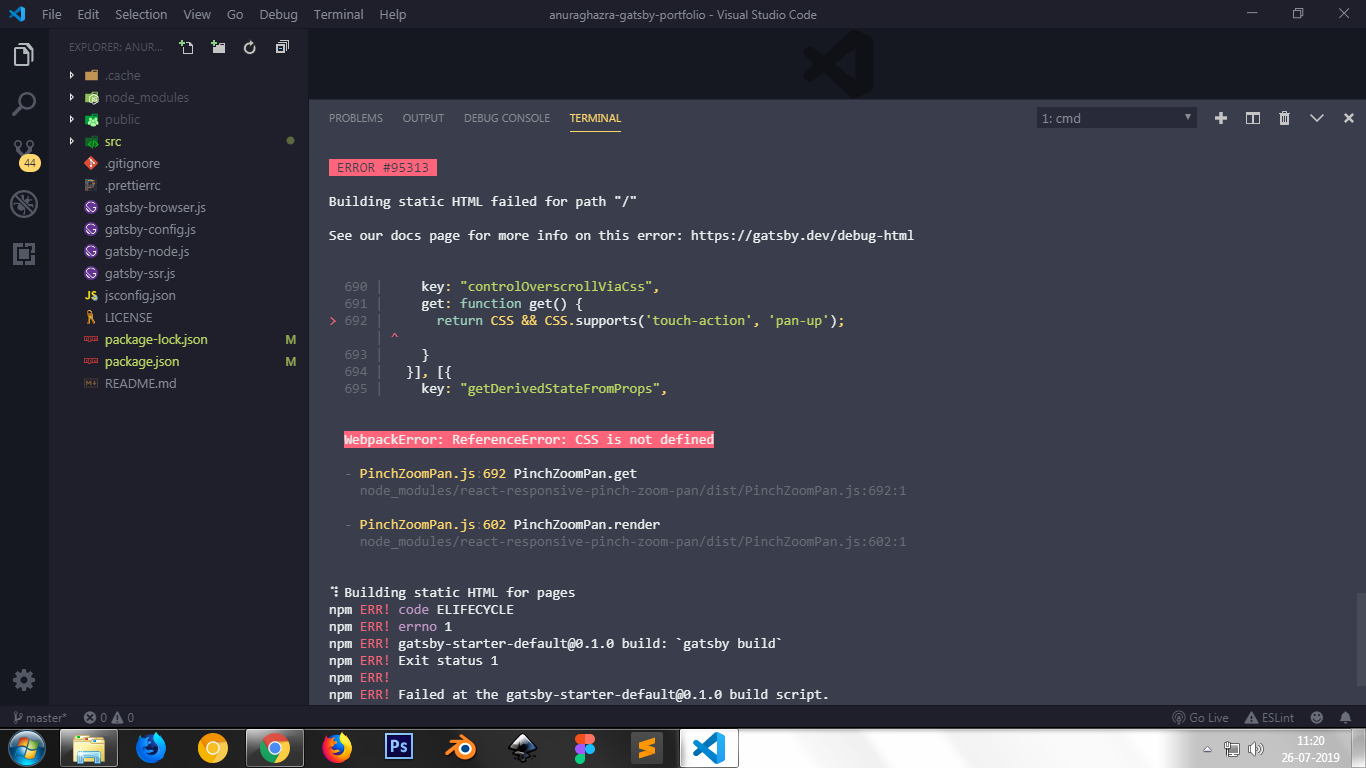Gatsby Build is failing! · Issue #17 · bradstiff/react-responsive-pinch ...