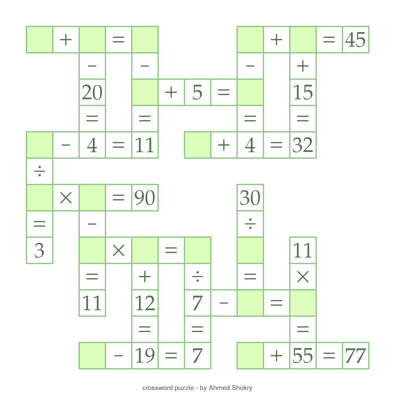 GitHub ahmed4end/Mathcrosswordpuzzlegenerator