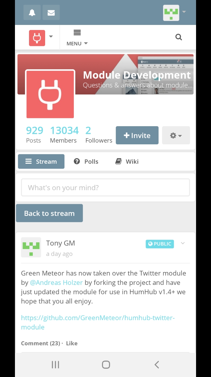 Mobile shows post to stream · Issue #4155 · humhub/humhub · GitHub