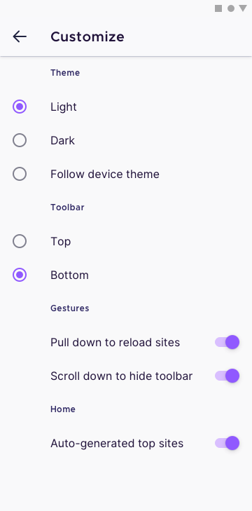 Settings - <a href="Customize@1x">Customize@1x</a>