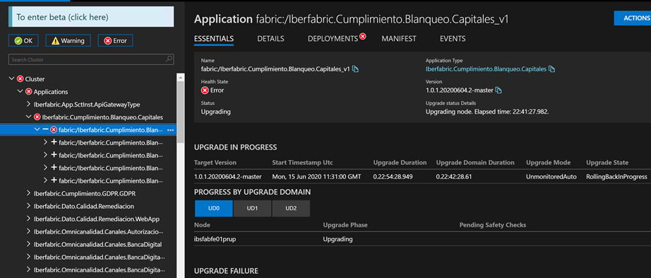 Upgrade to 7.1 stuck "Fabric upgrade failed on the node" · Issue #955 ...