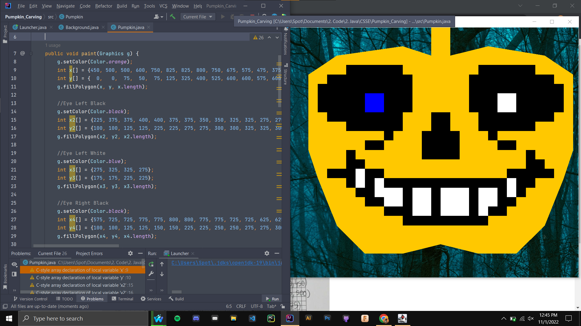 GitHub - SpotechYT/Pumpkin-Carving: I created a punpkin in Java!
