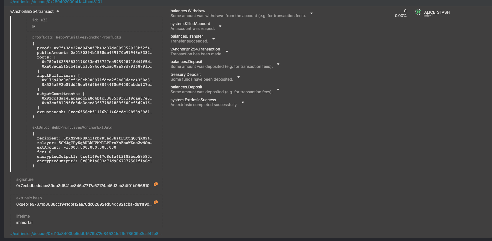[BUG] Substrate VAnchor transaction relaying not catching the TX results · Issue 213 · webb
