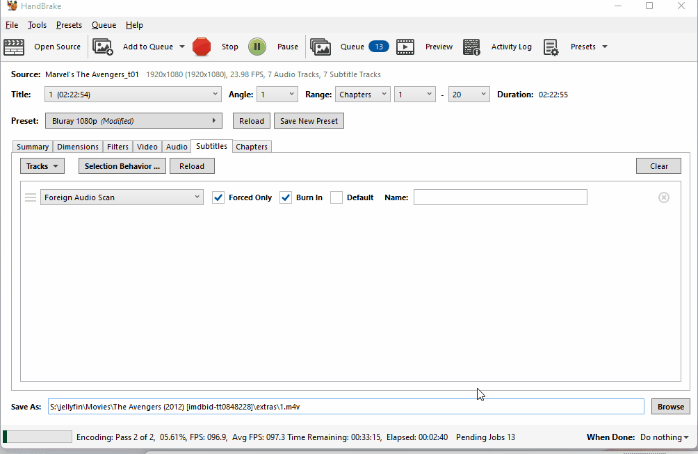 Subtitles often won't be copied · HandBrake HandBrake · Discussion
