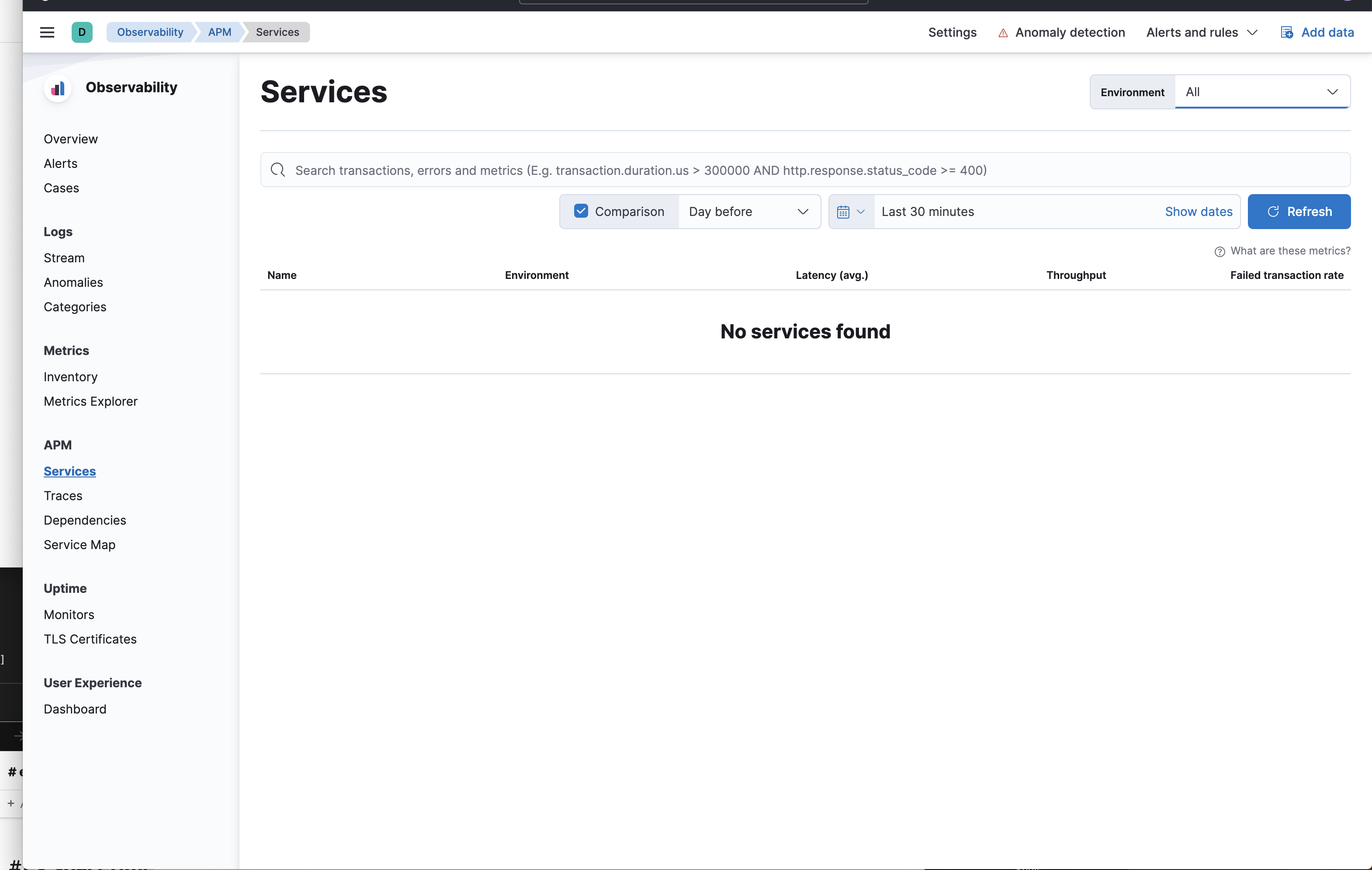 [APM] Metric-only service not listed on Service Inventory page · Issue ...