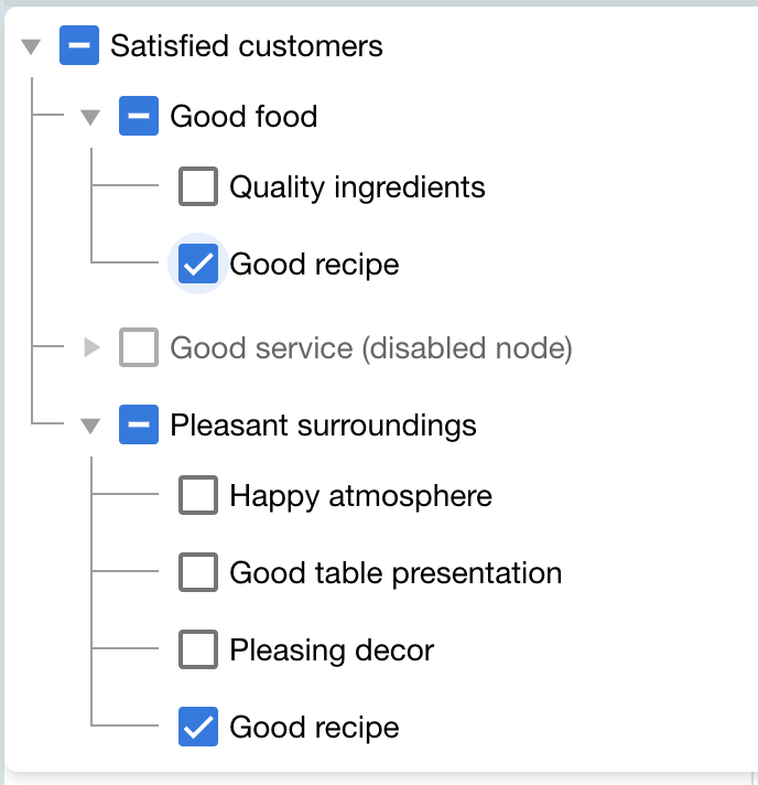 QTree selects children items from different nodes if their label is the ...