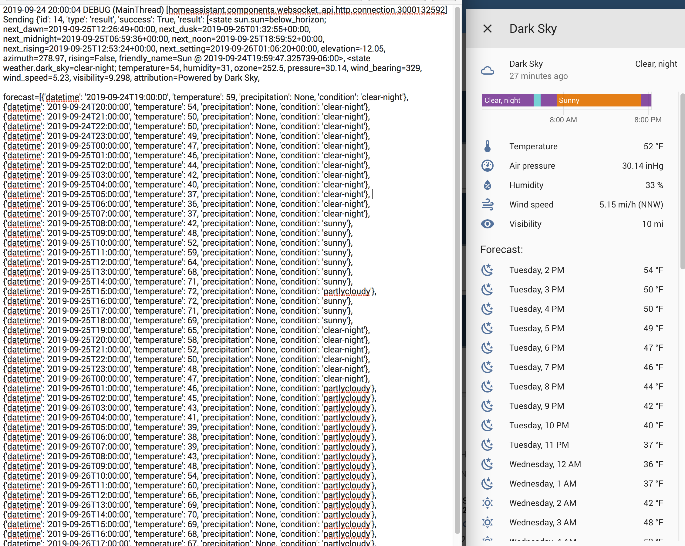 Weather incorrectly adjusts Dark Sky platform times rendering incorrect