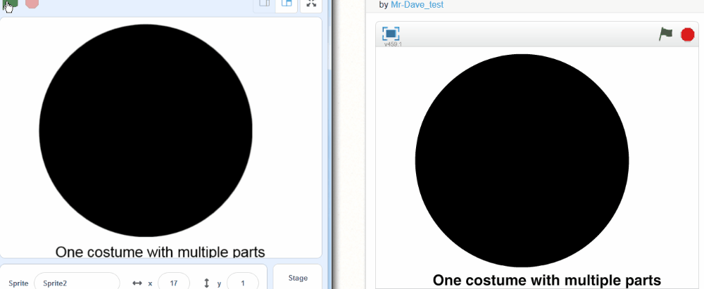 ghosting parts of a costume