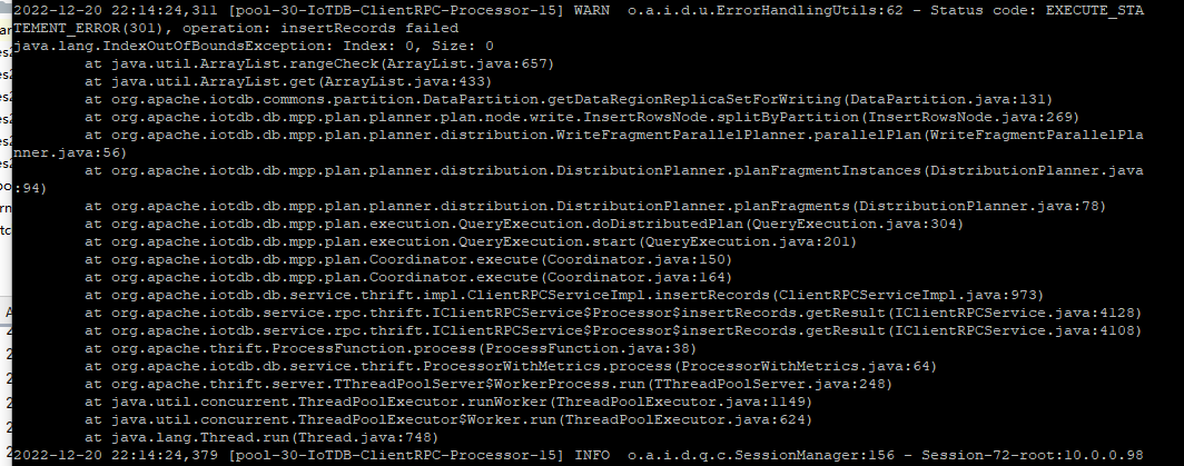 [Bug] v1.0.0 采用java原生接口insertAlignRecords批量插入时，regions可能为空List · Issue ...