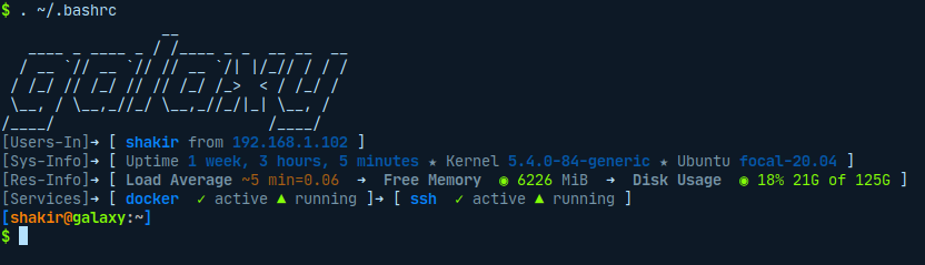 GitHub - shakir85/bashlogin: Bashrc login banner