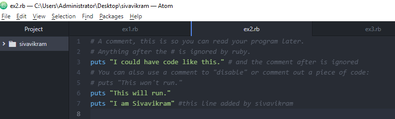 Github Sivavikram Program
