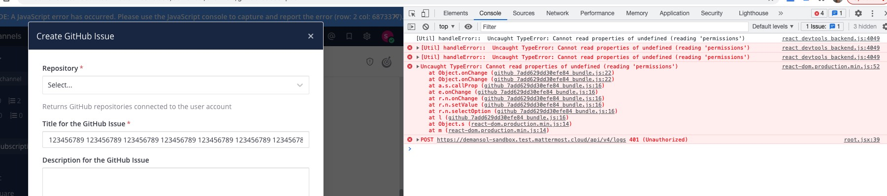 GitHub 2.1.0 - Unable to slect repo from create issue modal · Issue ...