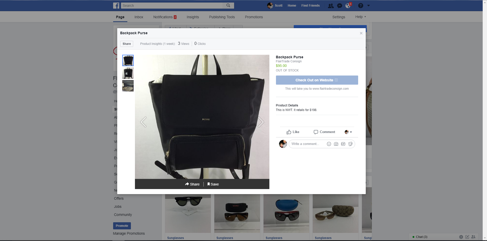 facebook shop view