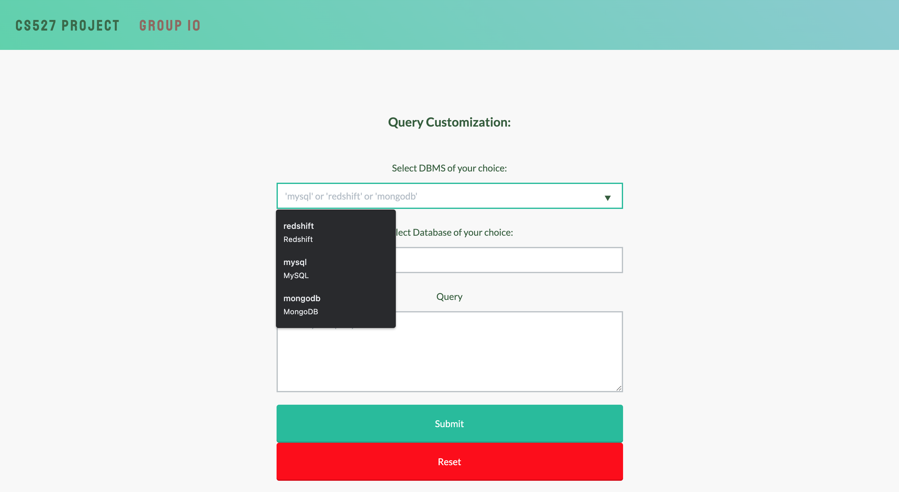 GitHub - neelkanthpoosa/QueryCustomizationTool: Application for SQL ...