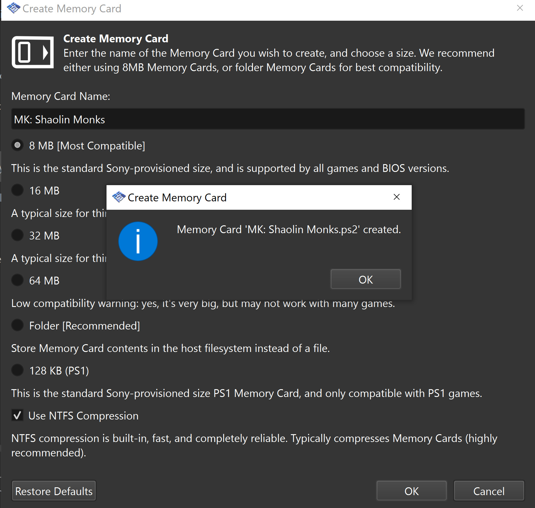 Pcsx2 The Memory Card Is Not Formatted at Daniel Murray blog