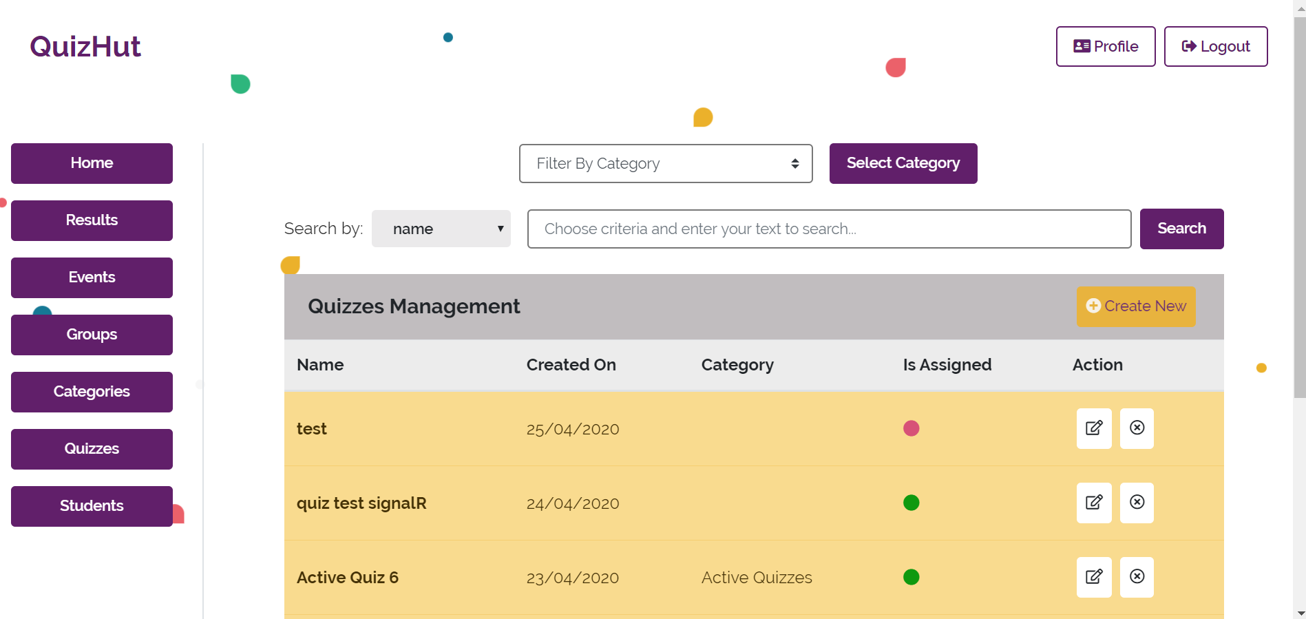 GitHub MiraDask QuizHut Quiz System Web App Project
