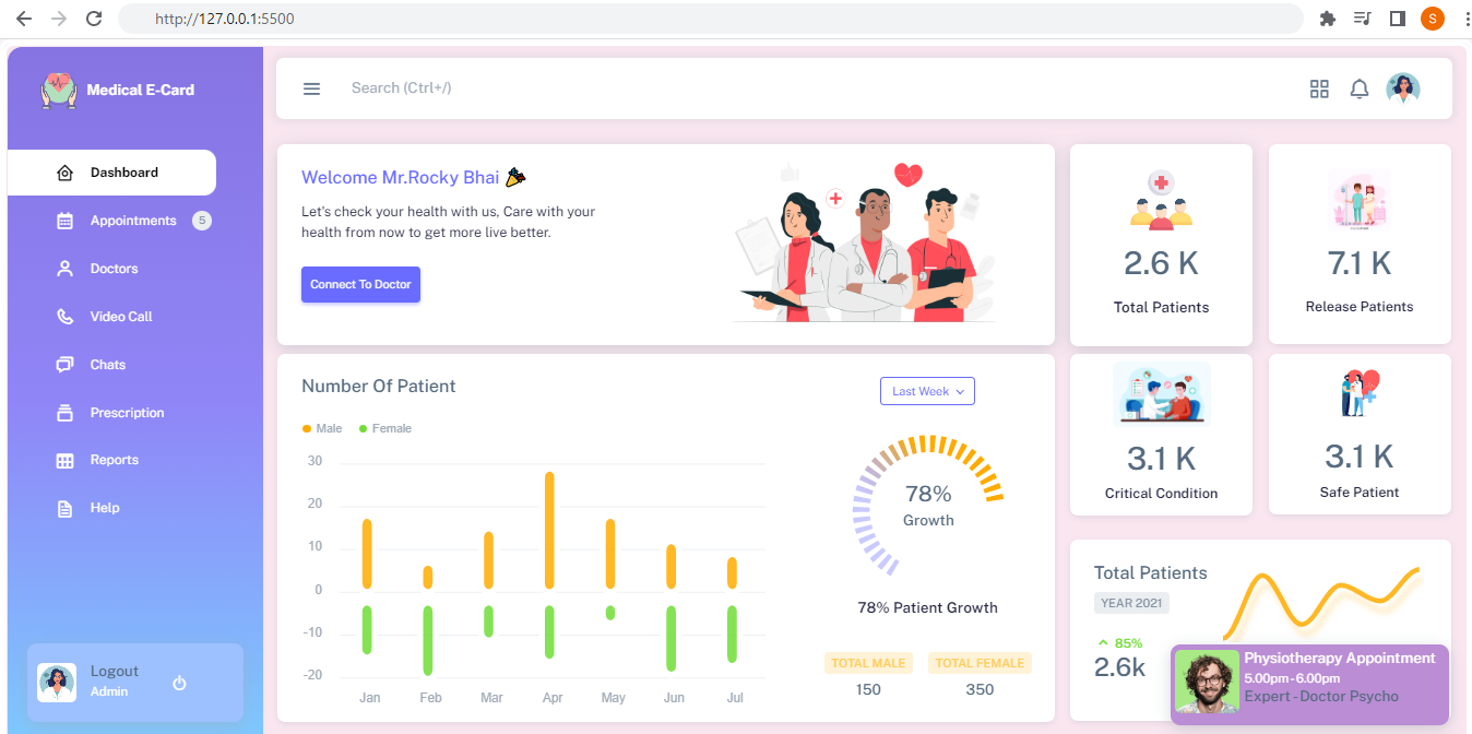 GitHub - patilsp/Dashboard-Medical-Card: Medical E-Card - Admin ...