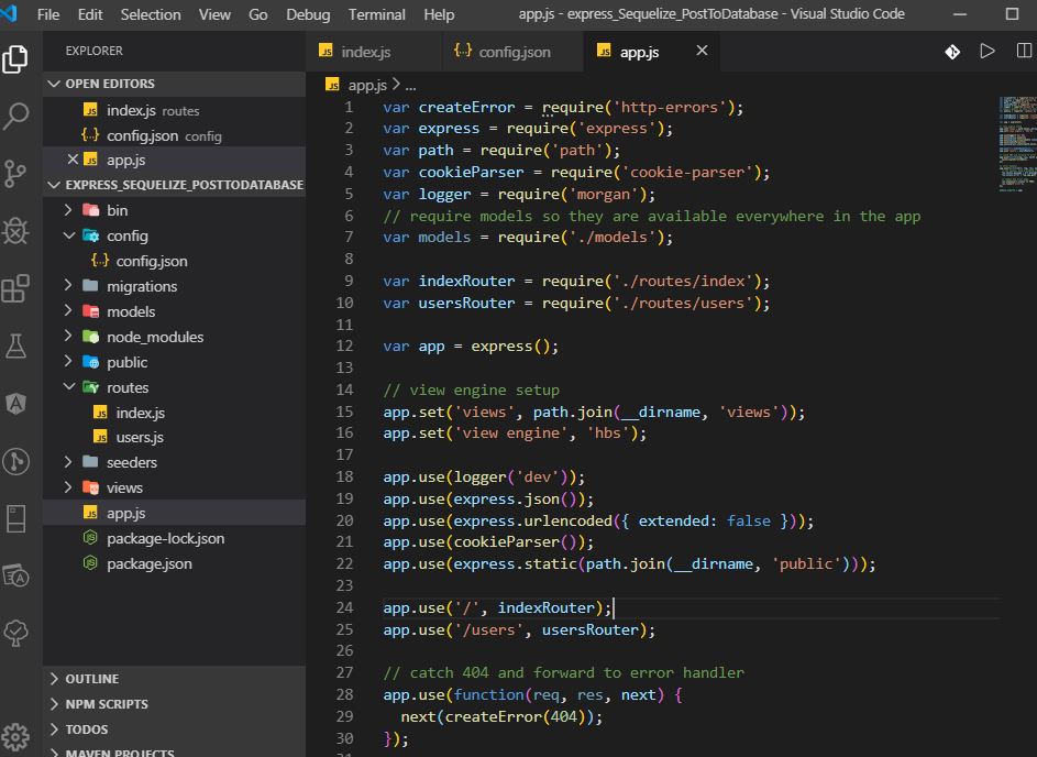 GitHub - DJMare/express_Sequelize_PostToDatabase: An Express app ...