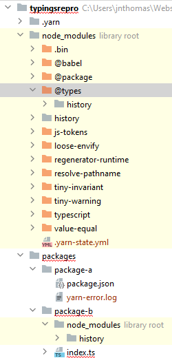 Incorrect Types in Monorepo · Issue #46257 · microsoft/TypeScript · GitHub