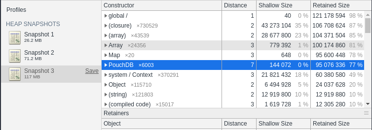 Call 'db.close' for ephemeral PouchDB objects to avoid memory leaks ...