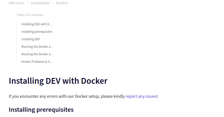 Bad rendering in Dev docs installation step · Issue #6922 · forem/forem ...