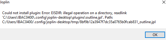 Can't update plugins on windows with Joplin 1.7.10 / 1.7.11 · Issue ...