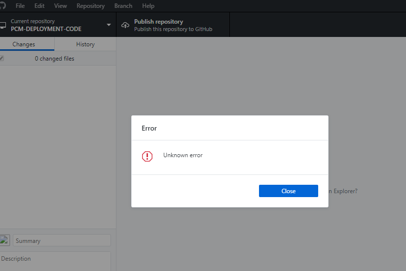 Unknown Error · Issue #4603 · desktop/desktop · GitHub