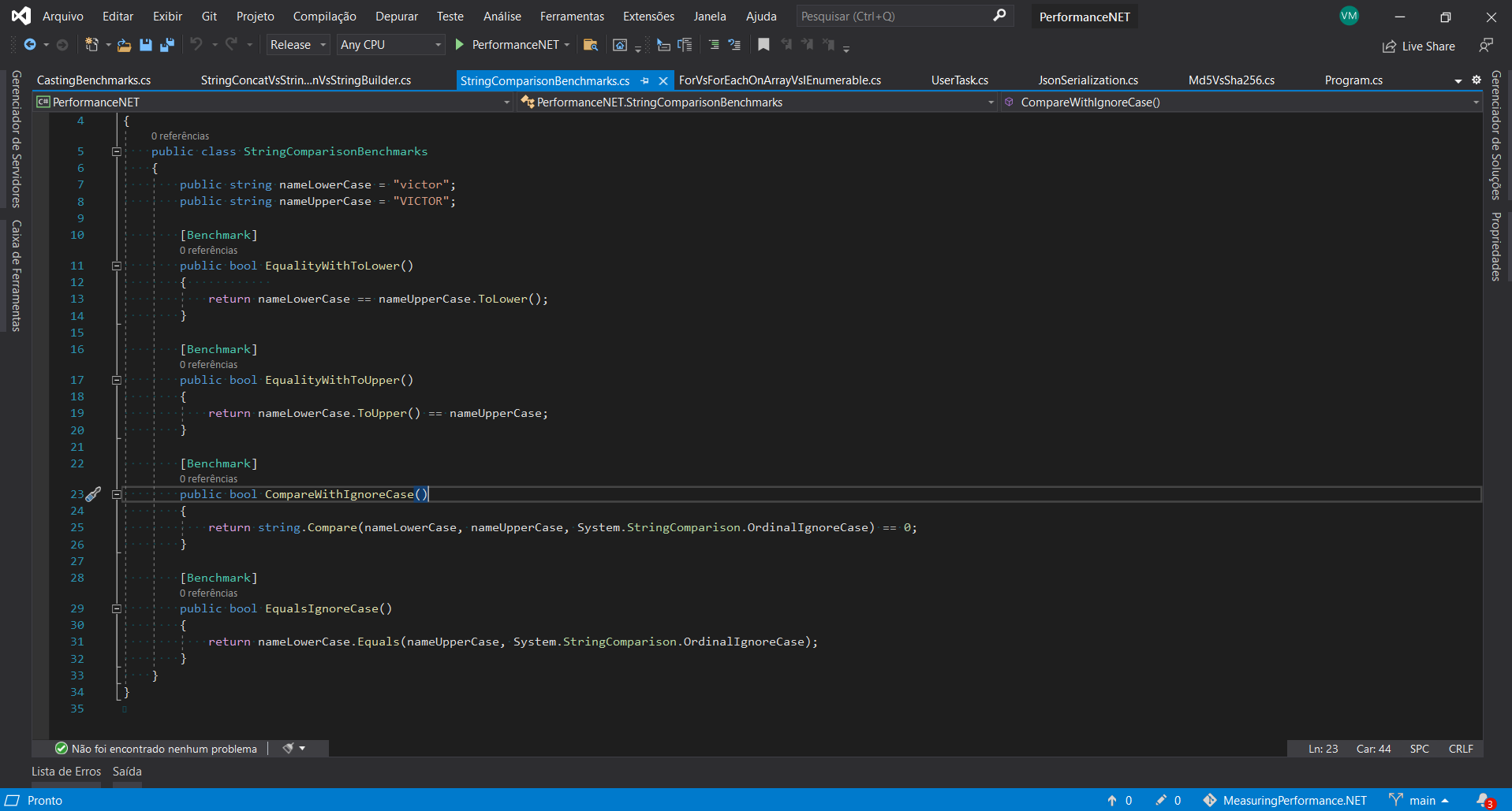 GitHub - VictorMello1993/MeasuringPerformance.NET: Estudo de ...