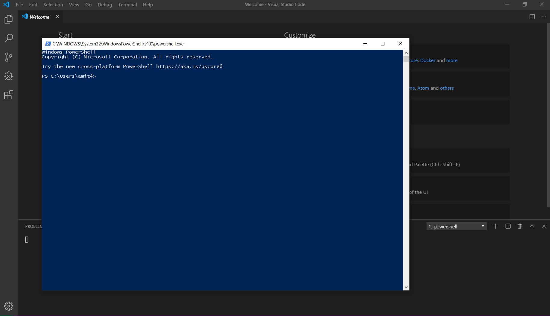 Integrated Terminal not opening · Issue #81524 · microsoft/vscode · GitHub