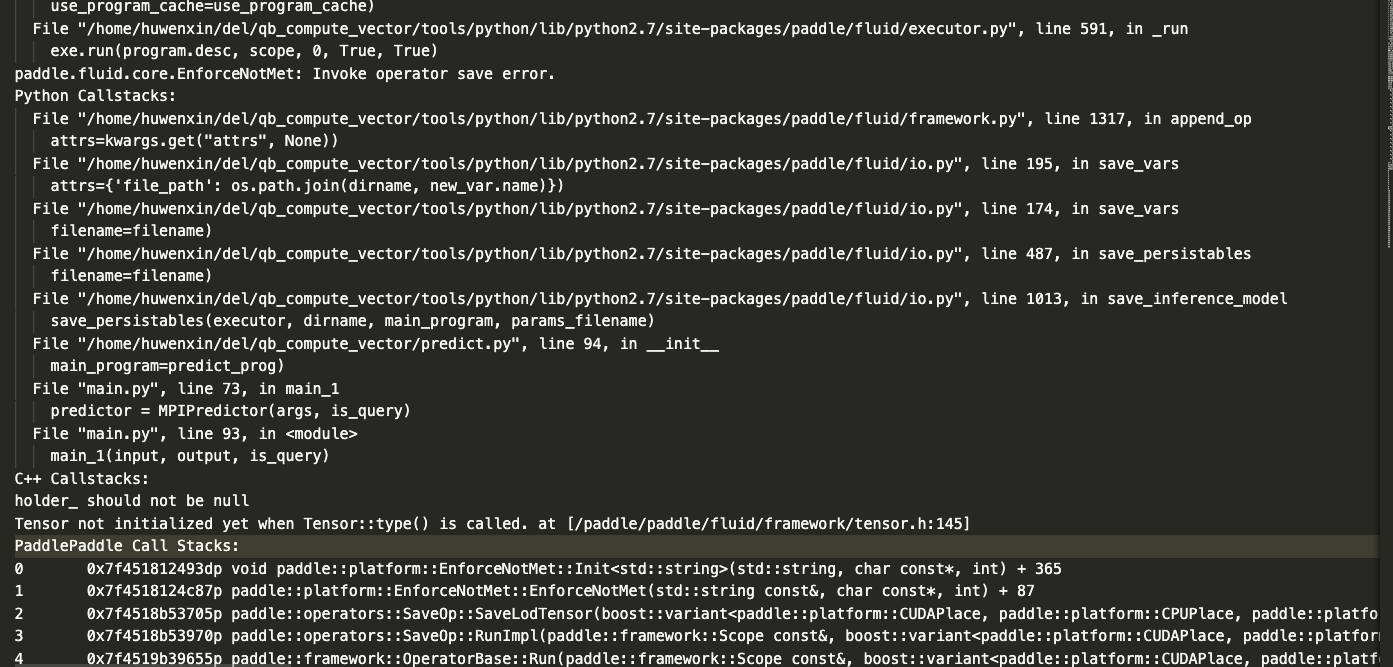 加载模型参数后，保存模型报错 · Issue #38718 · PaddlePaddle/Paddle · GitHub