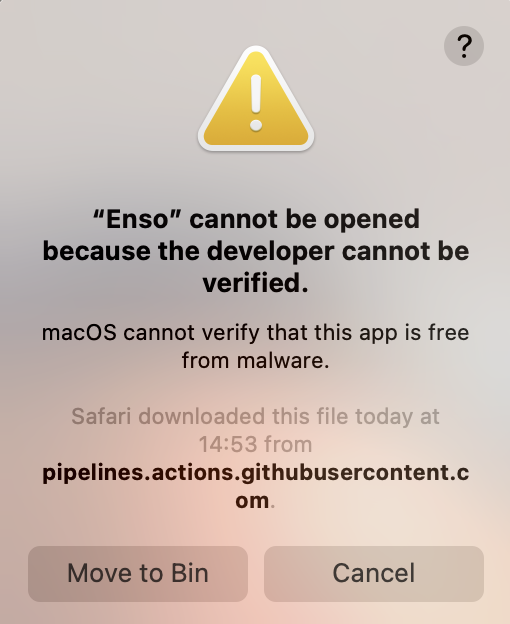 MacOS binary is not signed/notarised · Issue #3016 · enso-org/enso · GitHub