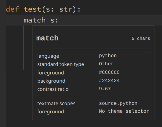 custom themes lack `match` and `case` syntax highlighting · Issue #3223 ...