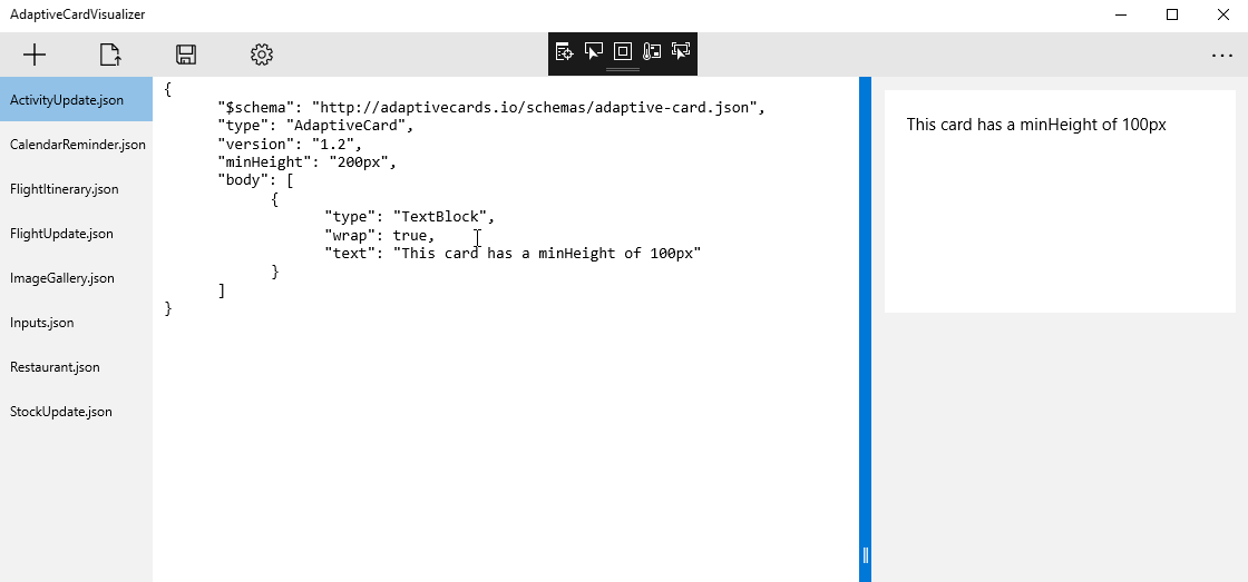 [UWP minHeight] Height of the AdaptiveCard doesnt seem to go below a ...