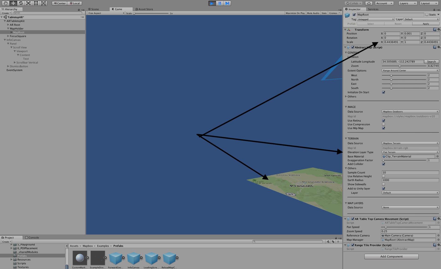 Table Top Map Not staying on plane. · Issue #807 · mapbox/mapbox-unity ...