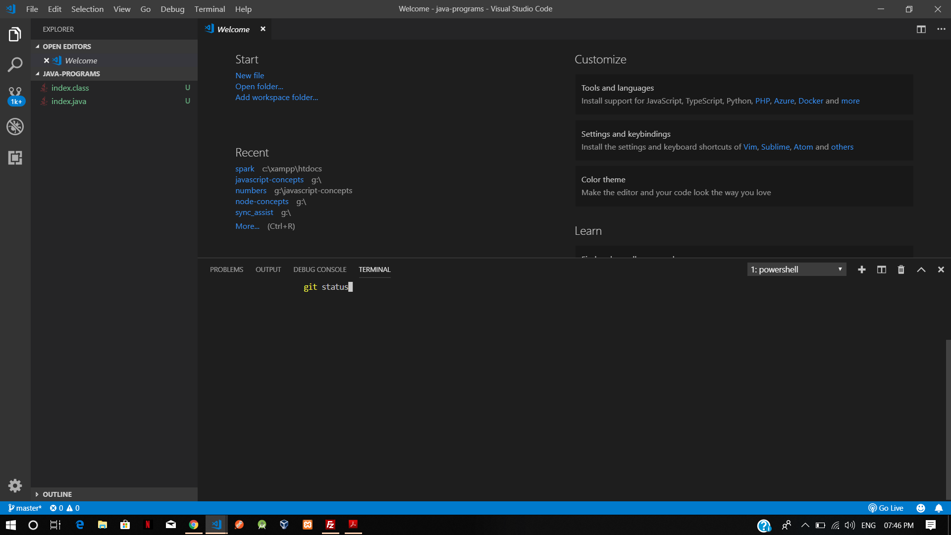 inbuilt Terminal doesn't show directory name at startup · Issue #63130 ...