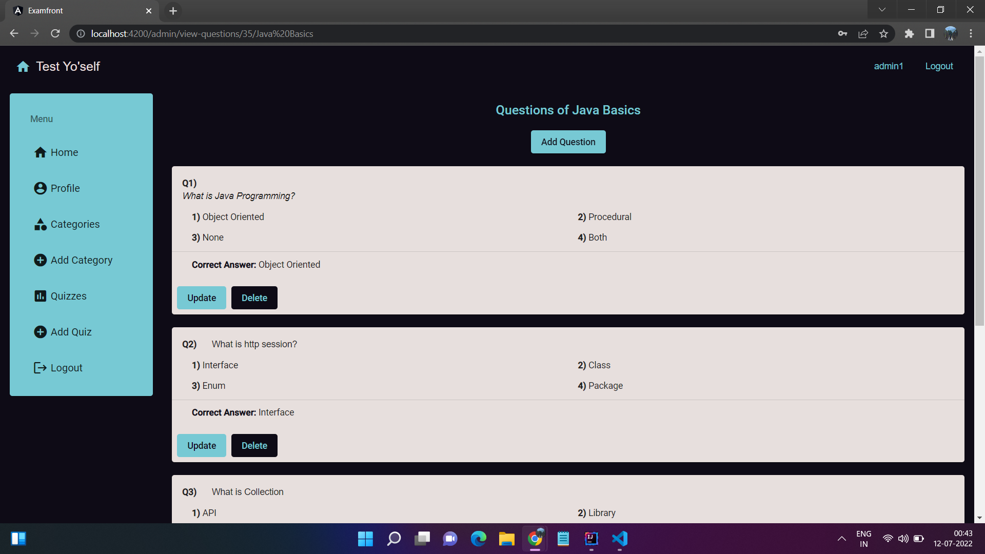 GitHub - RitikJoshi/Test-Yo-self: Full Stack Project - Exam Portal