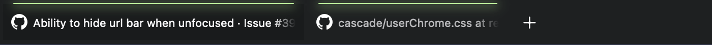 Cascade with unfocused URL Bar