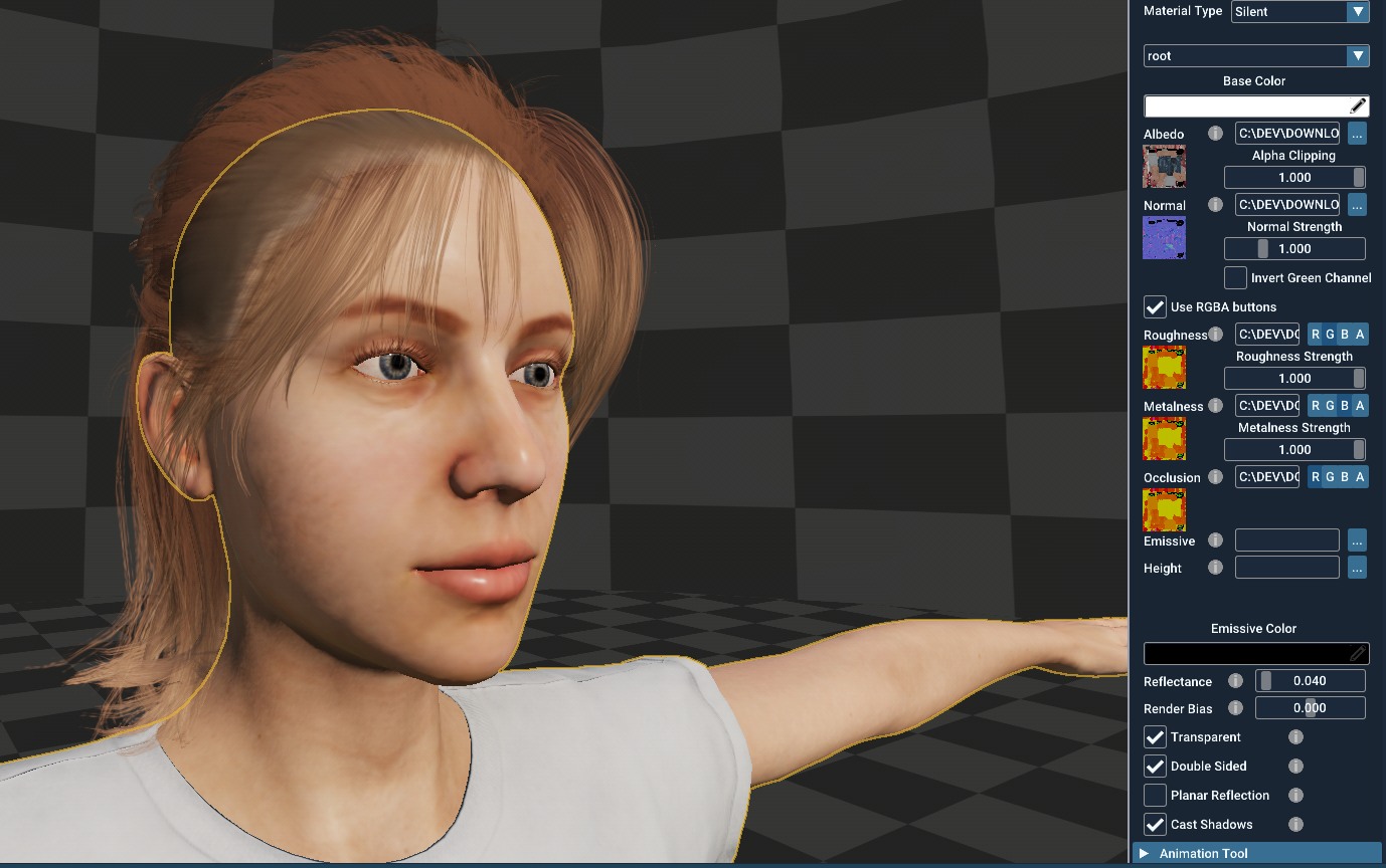 Problem with alpha channel materials importing a new character · Issue