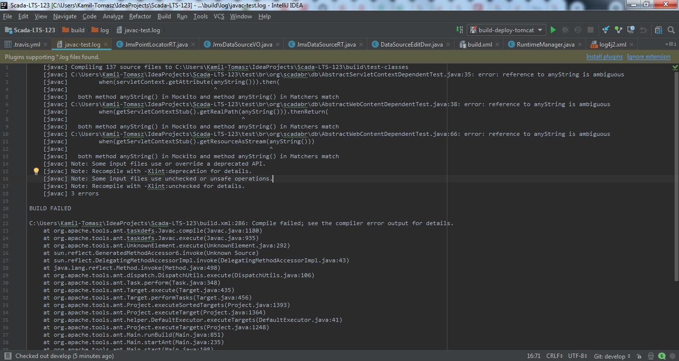 Fix compile junit test with Java 8 SE · Issue #1636 · SCADA-LTS/Scada ...