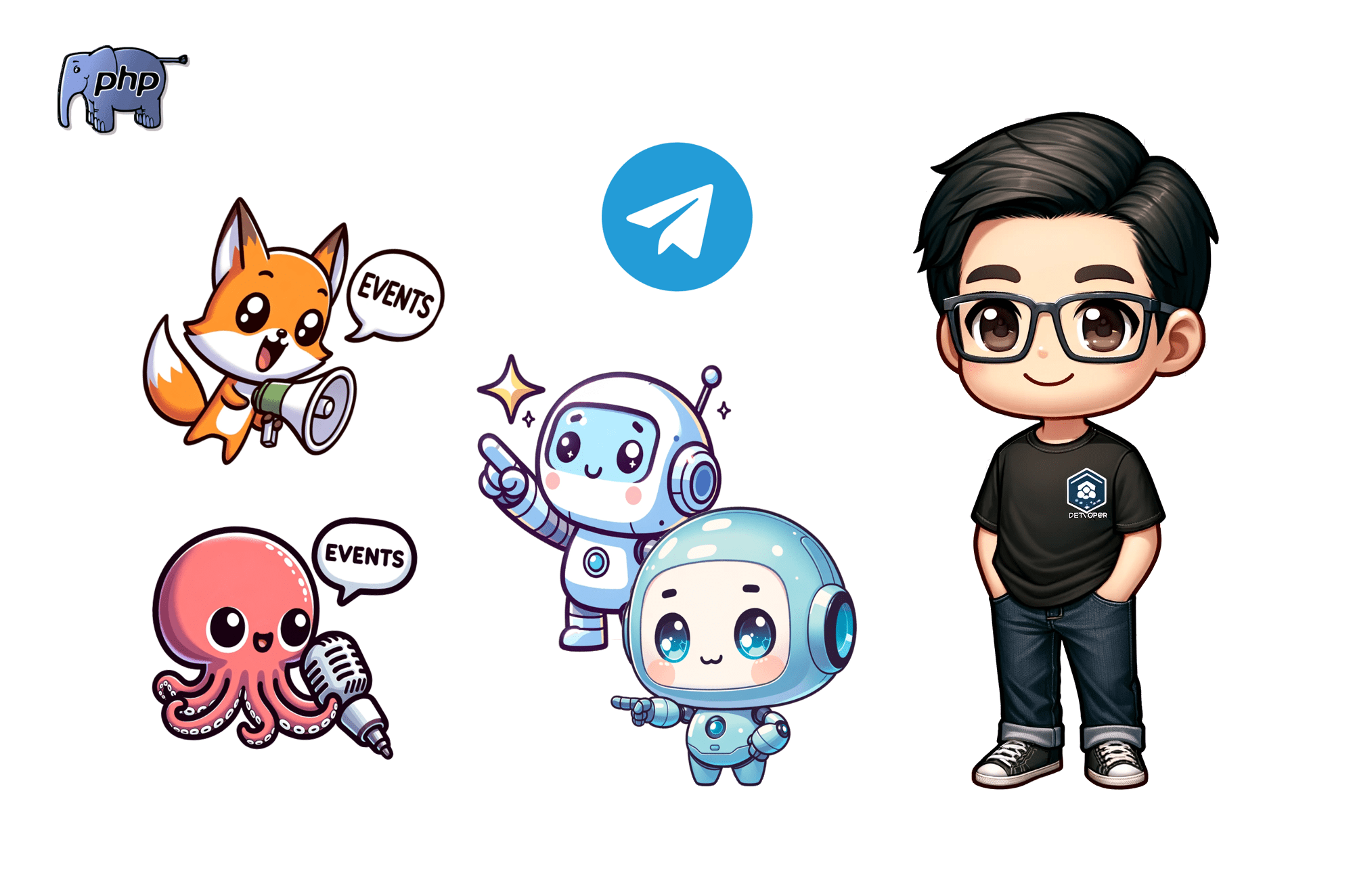 GitHub and GitLab notifications to telegram php